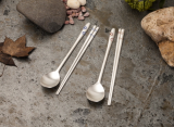 Korea tradition sterling silver spoons and chopsticks set